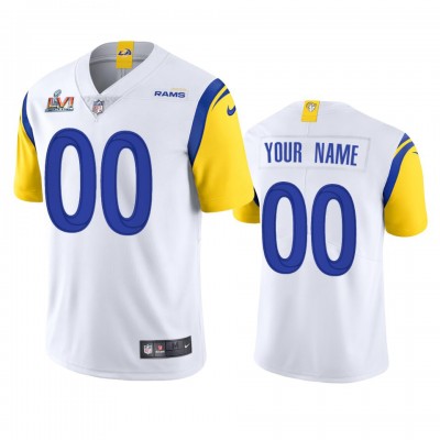 Los Angeles Rams Custom Super Bowl LVI Patch Nike Alternate Vapor Limited NFL Jersey - White